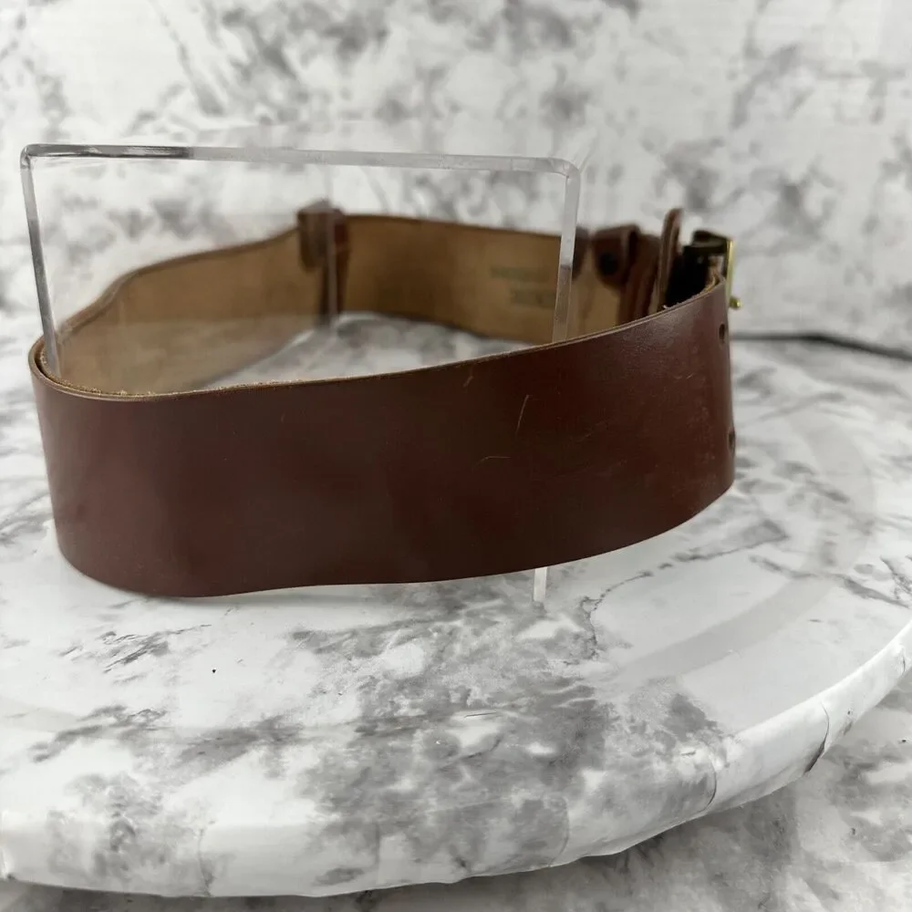 Vintage WWII Westover Field Military Service Belt Size 33 Shell Cordovan Leather